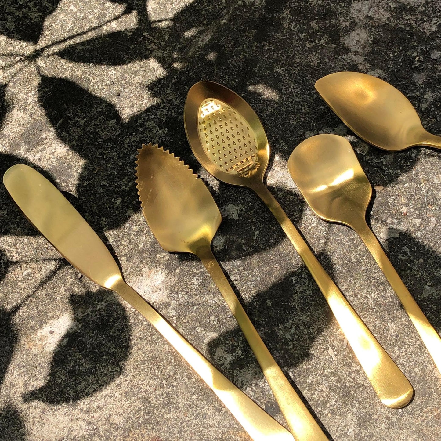Keanu 5pcs Gold Spoon Stainless Cutlery Set