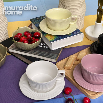 MURADITOHOME Varnel and Modin Ceramic Cup and Saucer 270 ml