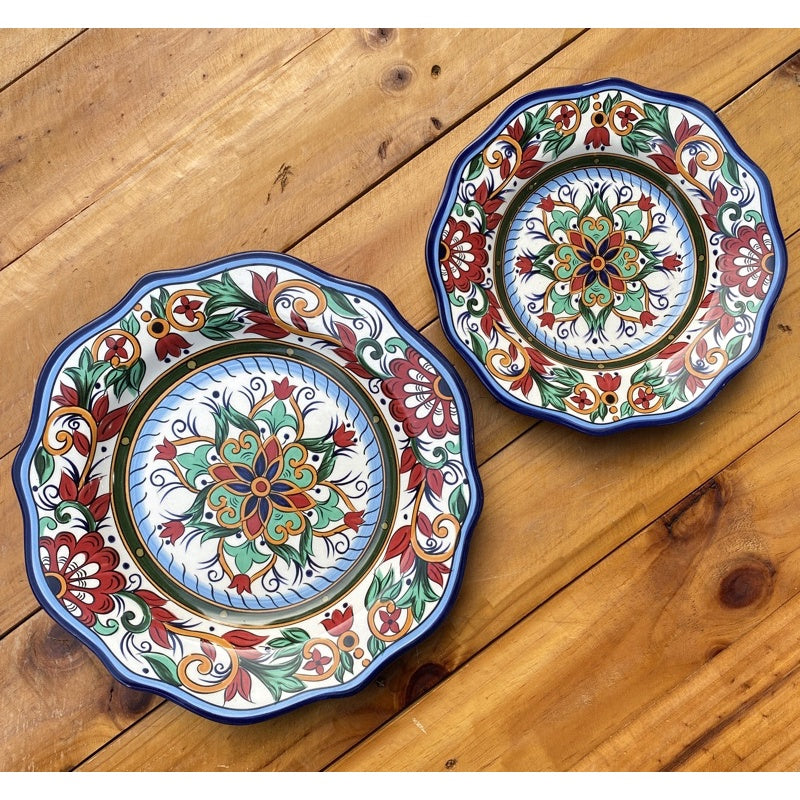 RESTOCKED!!!! Moroccan CERAMIC PLATE SET (11” & 8.5”) (10” & 8”) TABLEWARE PLATES Plato dinnerware