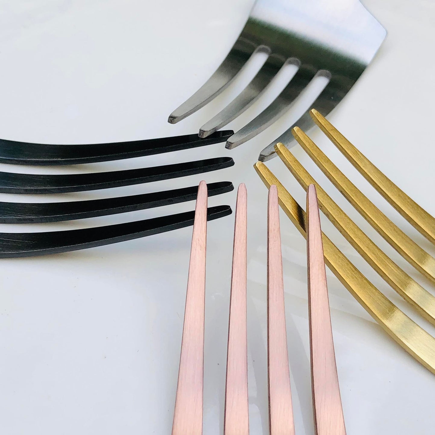 Claudette 4 pcs Matte Polish Cutlery Set ( Spoon, Fork, Knife & Teaspoon )