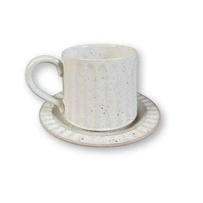 MURADITOHOME Kivra Stoneware Cup and Saucer Collection