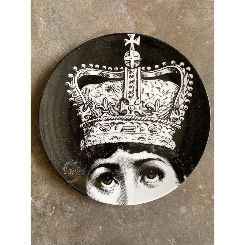 Fornasetti plates porcelain Plate salad plate 8" and 10" Black and white w/hook Batch 1