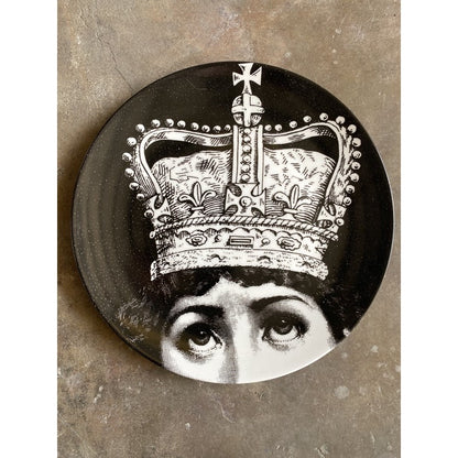Fornasetti plates porcelain Plate salad plate 8" and 10" Black and white w/hook Batch 1