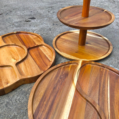 MURADITOHOME Wooden Tier & Serving Tray