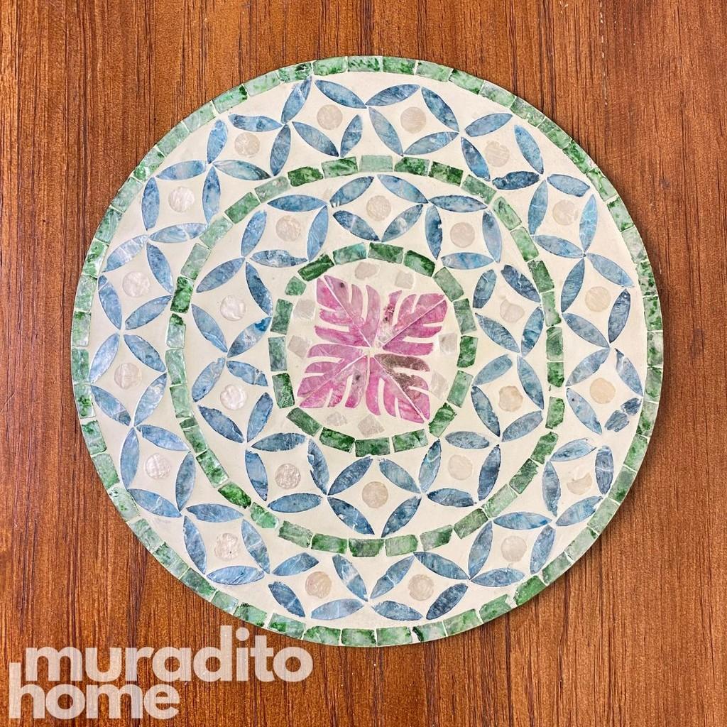MURADITOHOME Bayani Mother of Pearl Placemat 13"