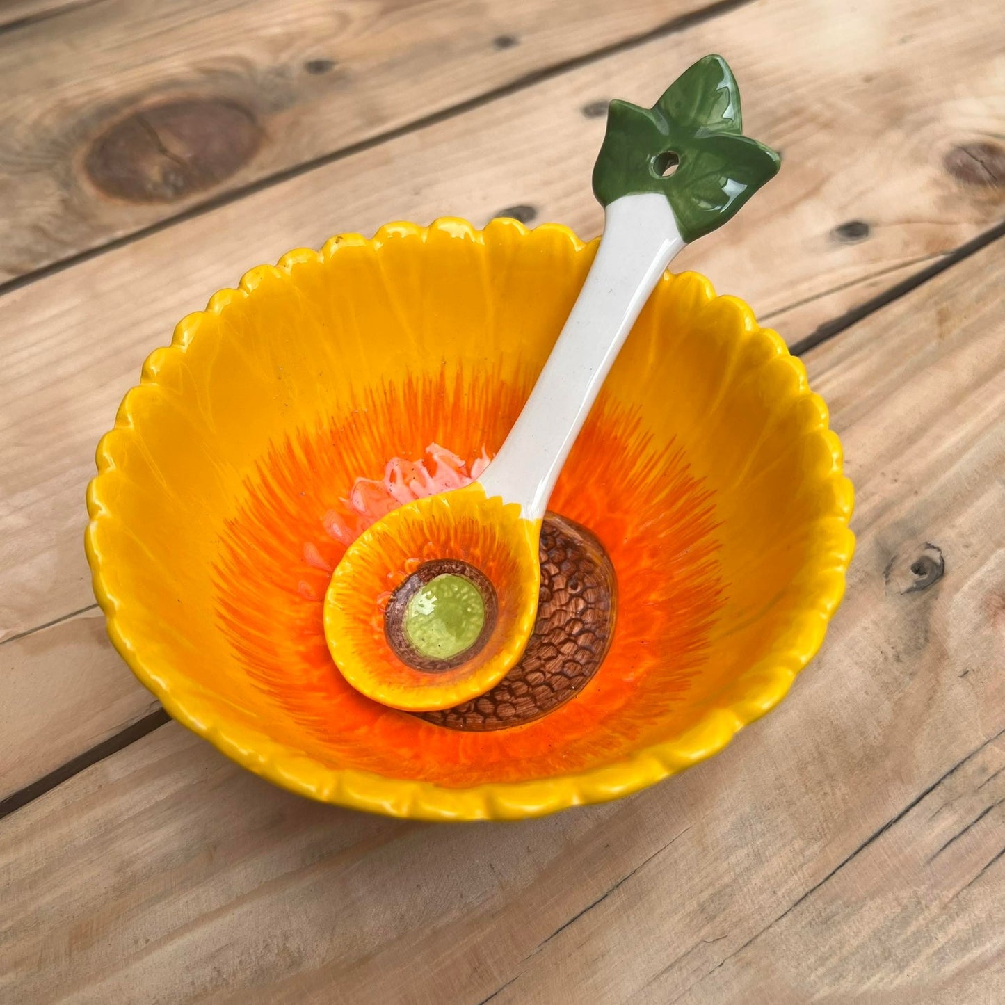 Fruit Ceramic Cereal Bowl with Teaspoon