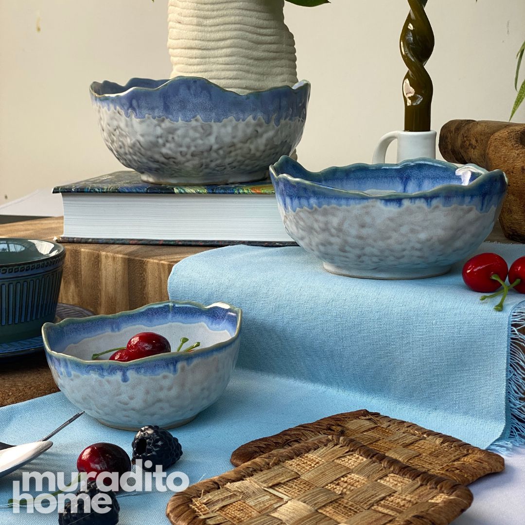 MURADITOHOME Facetra Porcelain Bowl Collection