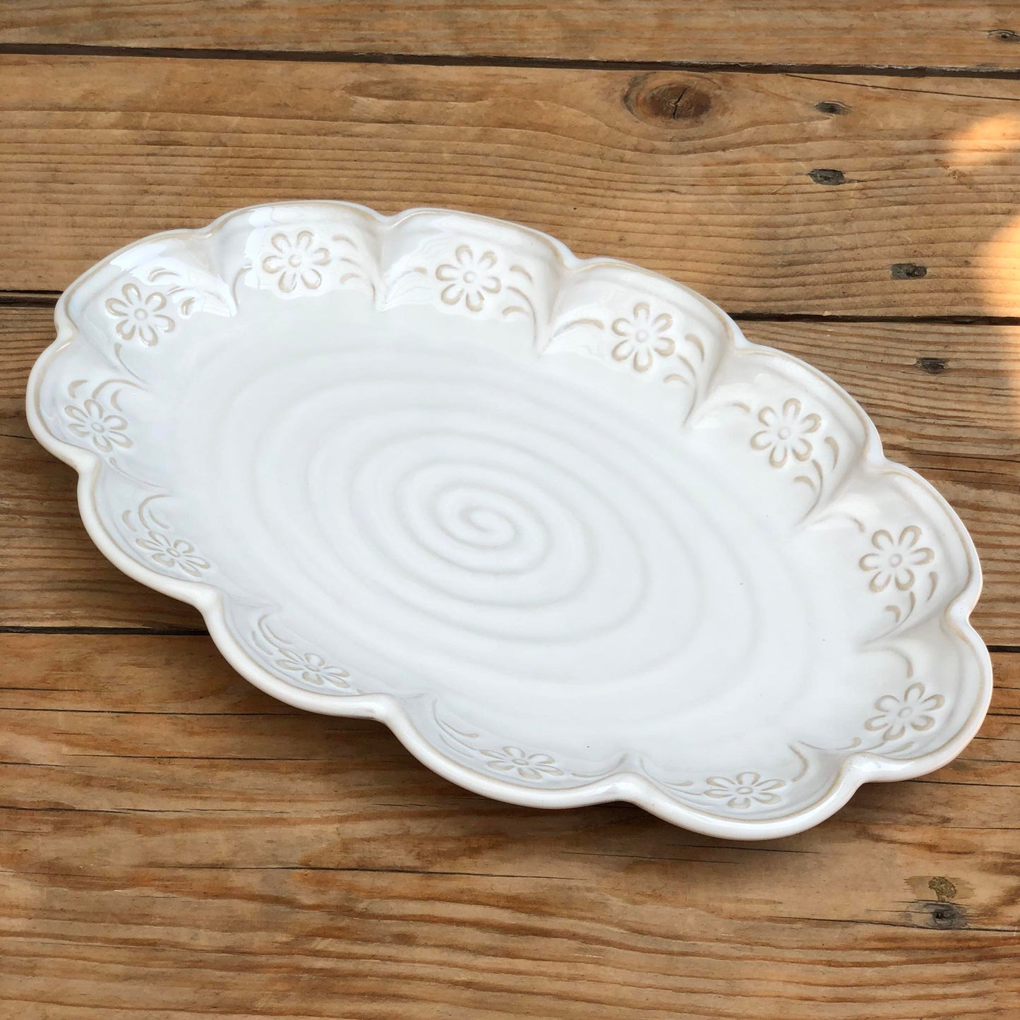 Batangas White Ceramic Dinneware Plate