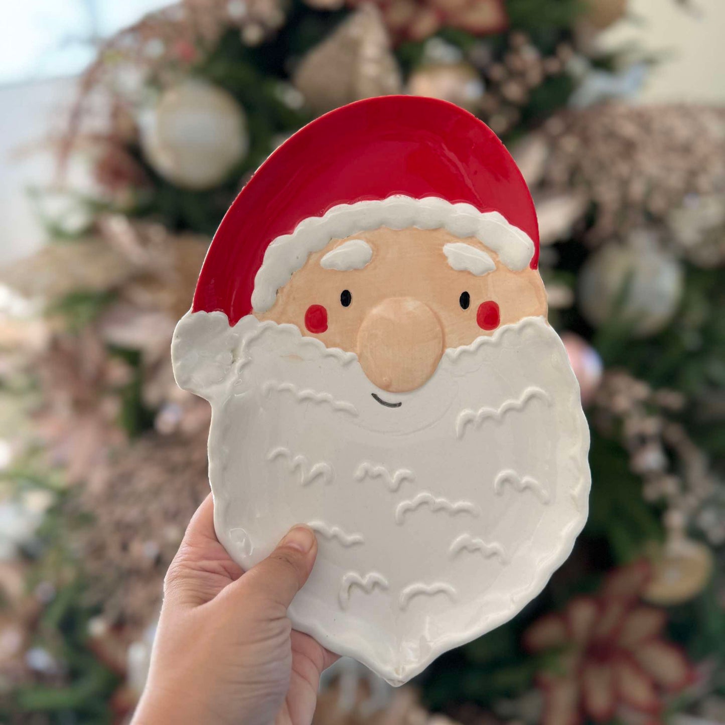 MURADITOHOME Santa Plate 9.75x6.5 inch