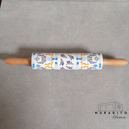 MURADITOHOME Holiday Christmas Rolling Pin 18.25 inch