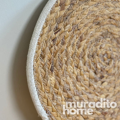 MURADITOHOME Crisanto & Luningning Water Hyacinth with Cotton Cloth 13 inches