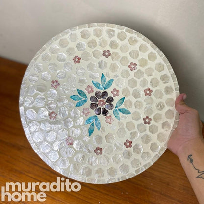 MURADITOHOME Ramil Mother of Pearl Placemat 13"