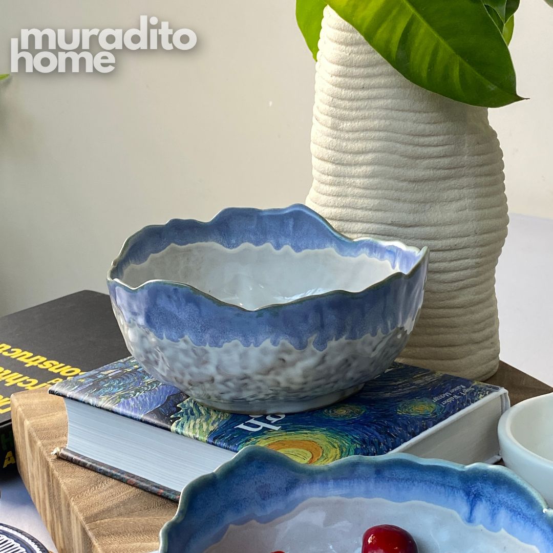 MURADITOHOME Facetra Porcelain Bowl Collection