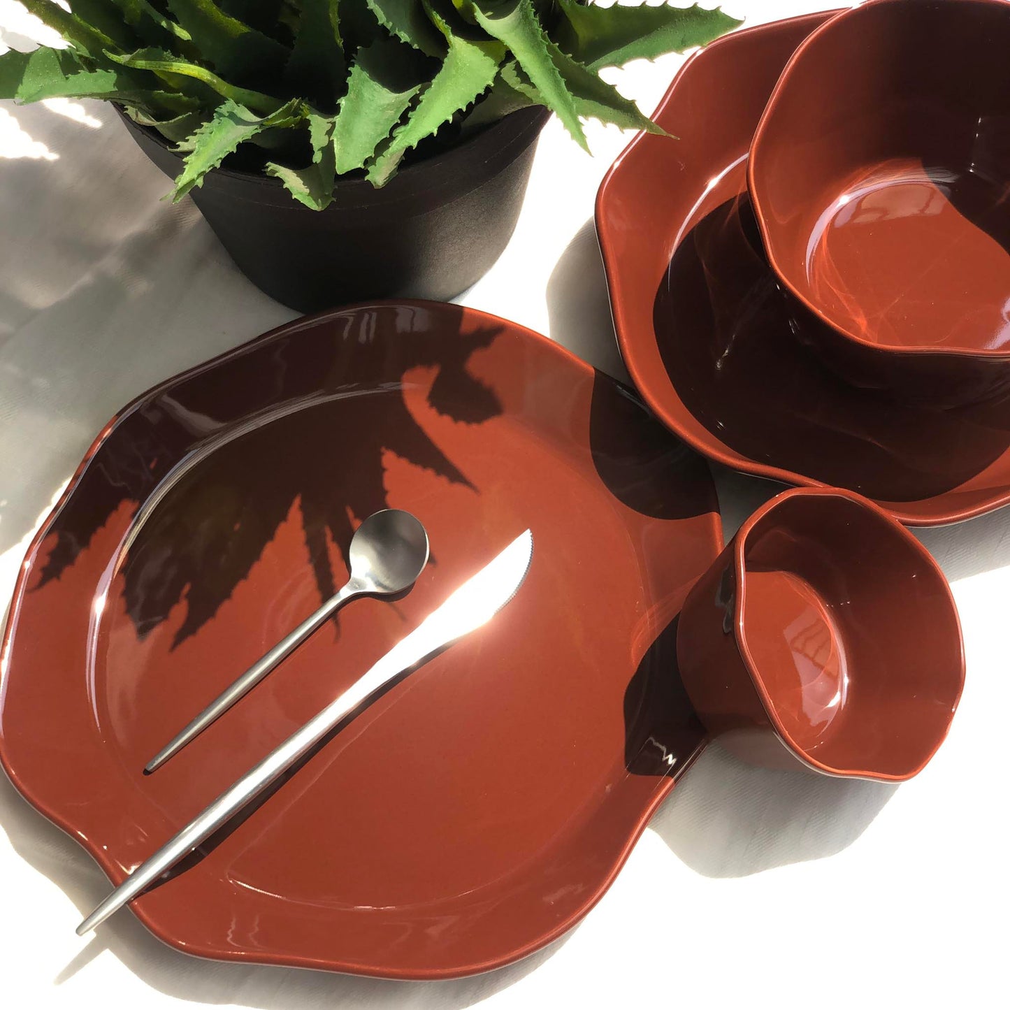 Lori Plate Orange 10.75 inch Lori Plate Orange 9x2 Lori Bowl Orange 5.75x3.25 Lori Bowl Orange 4x2