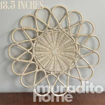 MURADITOHOME Local Rattan Placemats 13.5 inches Native