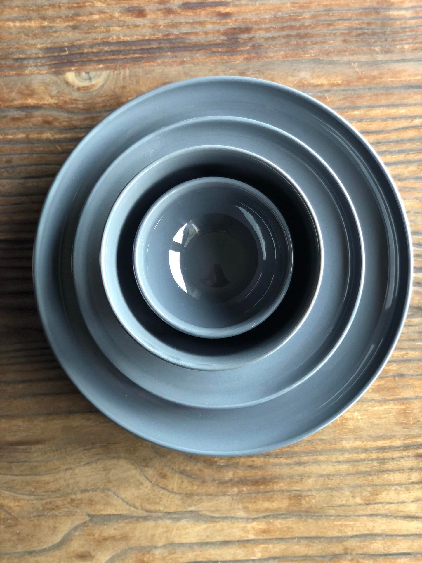 MURADITOHOME Grey Ceramic Dinner Plate, Salad Plate & Bowl Collection