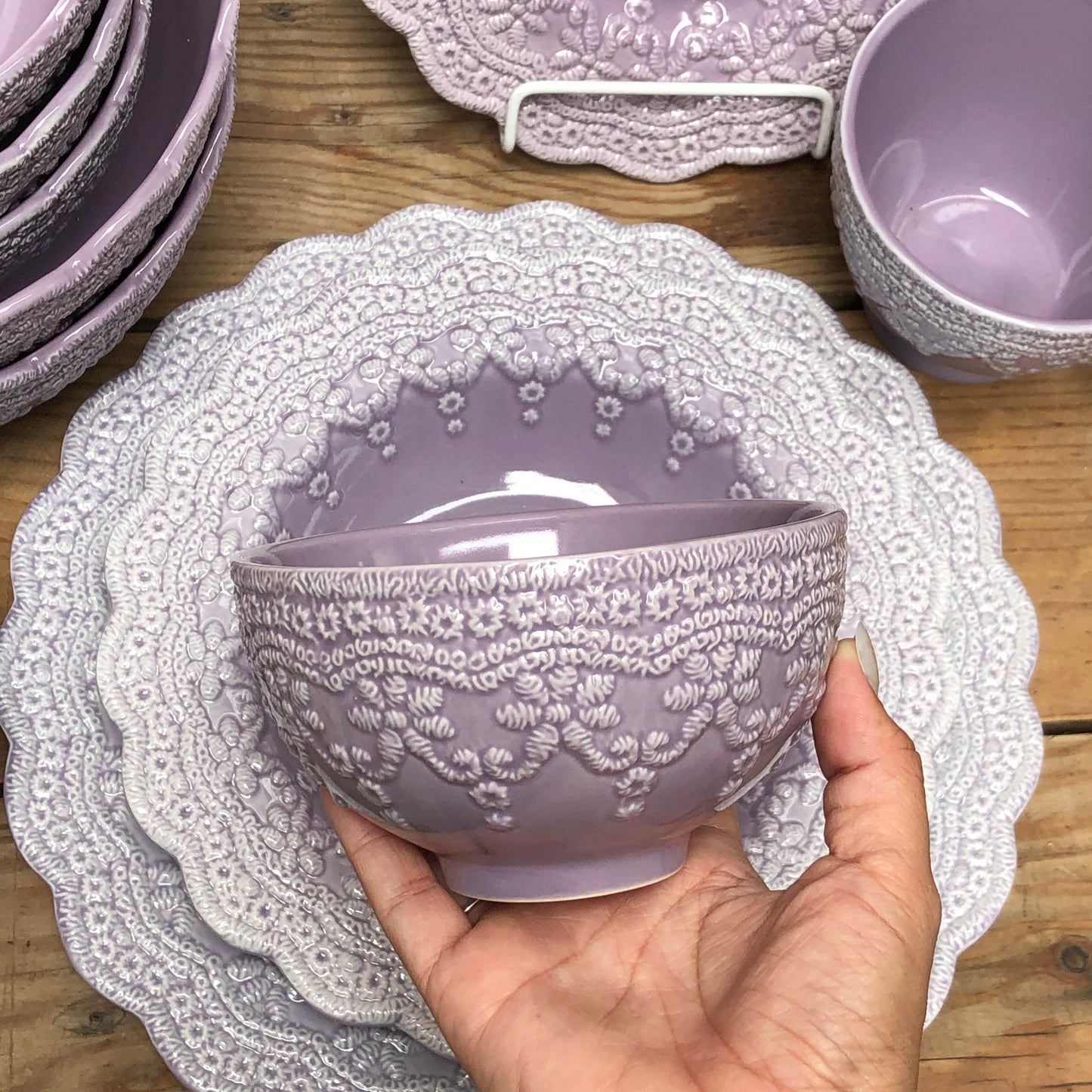 Basilica Lilac Ceramic Dinnerware Collection