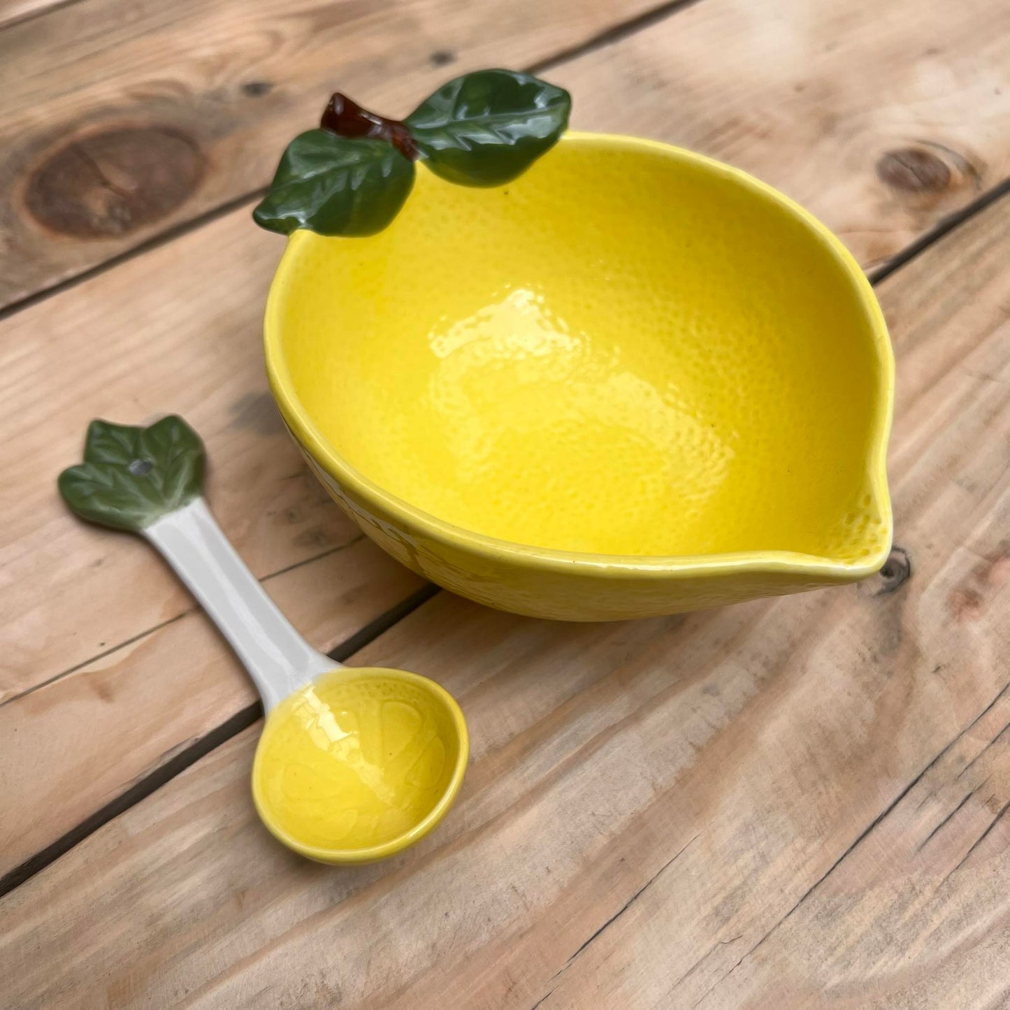 Fruit Ceramic Cereal Bowl with Teaspoon