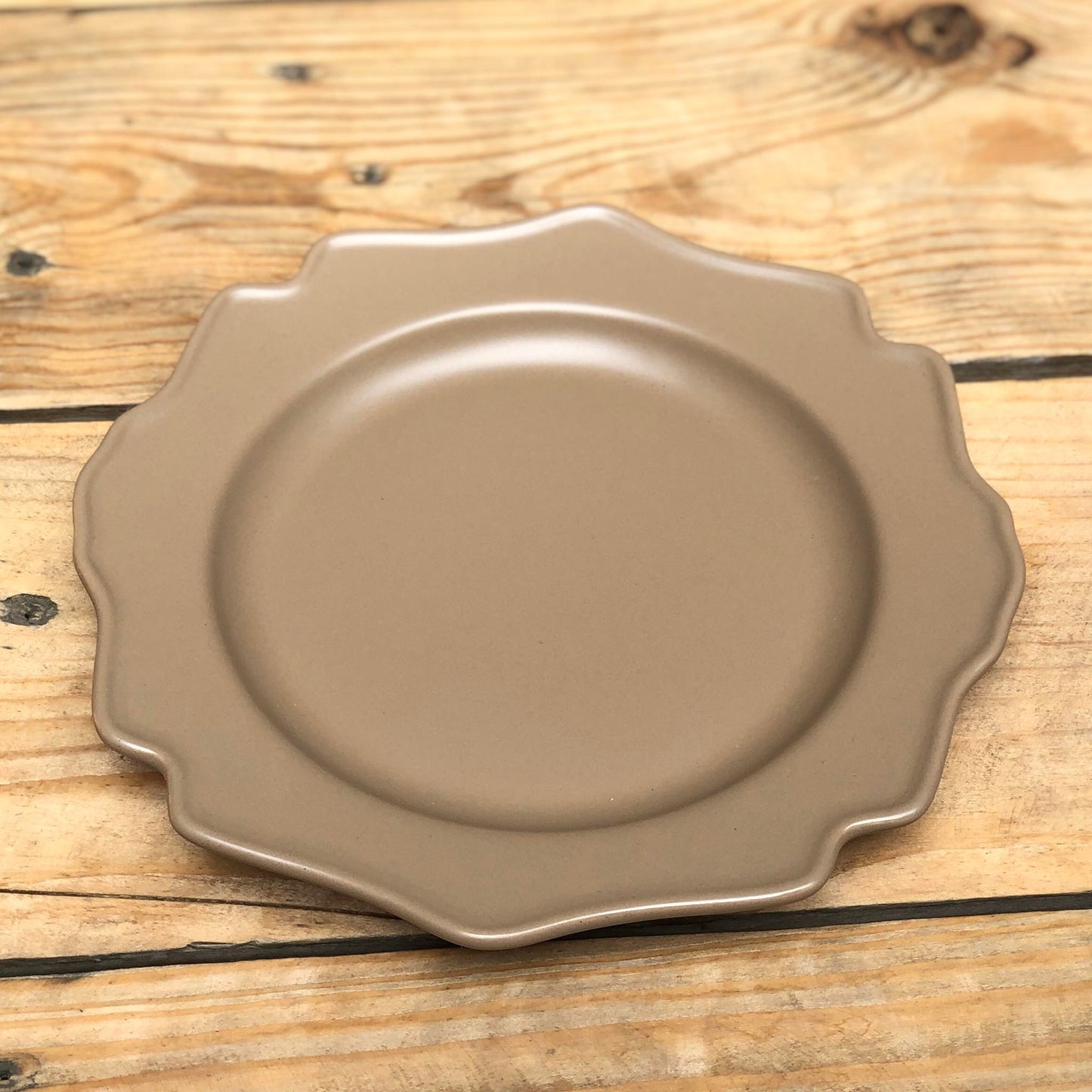 Veronica Brown Ceramic Dinnerware Plate