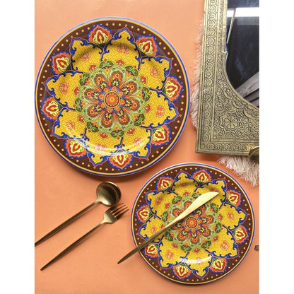 RESTOCKED!!!! Moroccan CERAMIC PLATE SET (11” & 8.5”) (10” & 8”) TABLEWARE PLATES Plato dinnerware