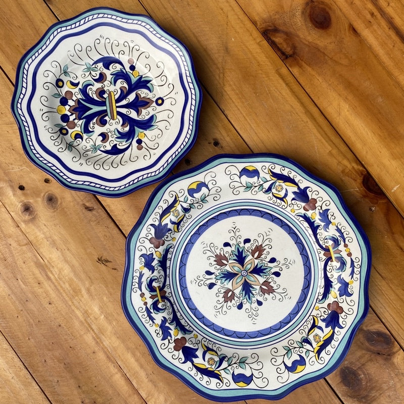 RESTOCKED!!!! Moroccan CERAMIC PLATE SET (11” & 8.5”) (10” & 8”) TABLEWARE PLATES Plato dinnerware