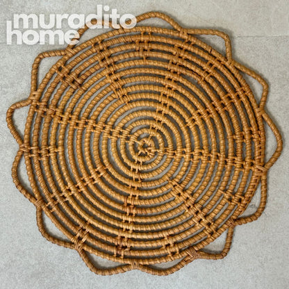 MURADITOHOME Luntian, Marikit & Tala  Local Rattan Placemats 13 inches Native