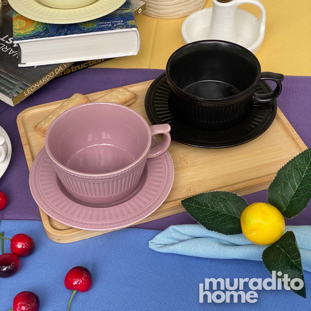 MURADITOHOME Varnel and Modin Ceramic Cup and Saucer 270 ml