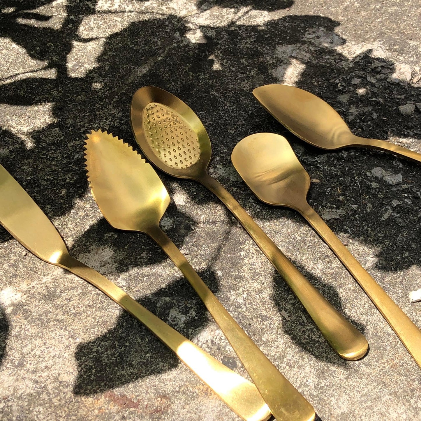 Keanu 5pcs Gold Spoon Stainless Cutlery Set