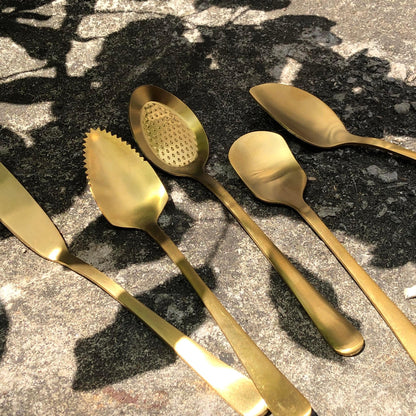 Keanu 5pcs Gold Spoon Stainless Cutlery Set