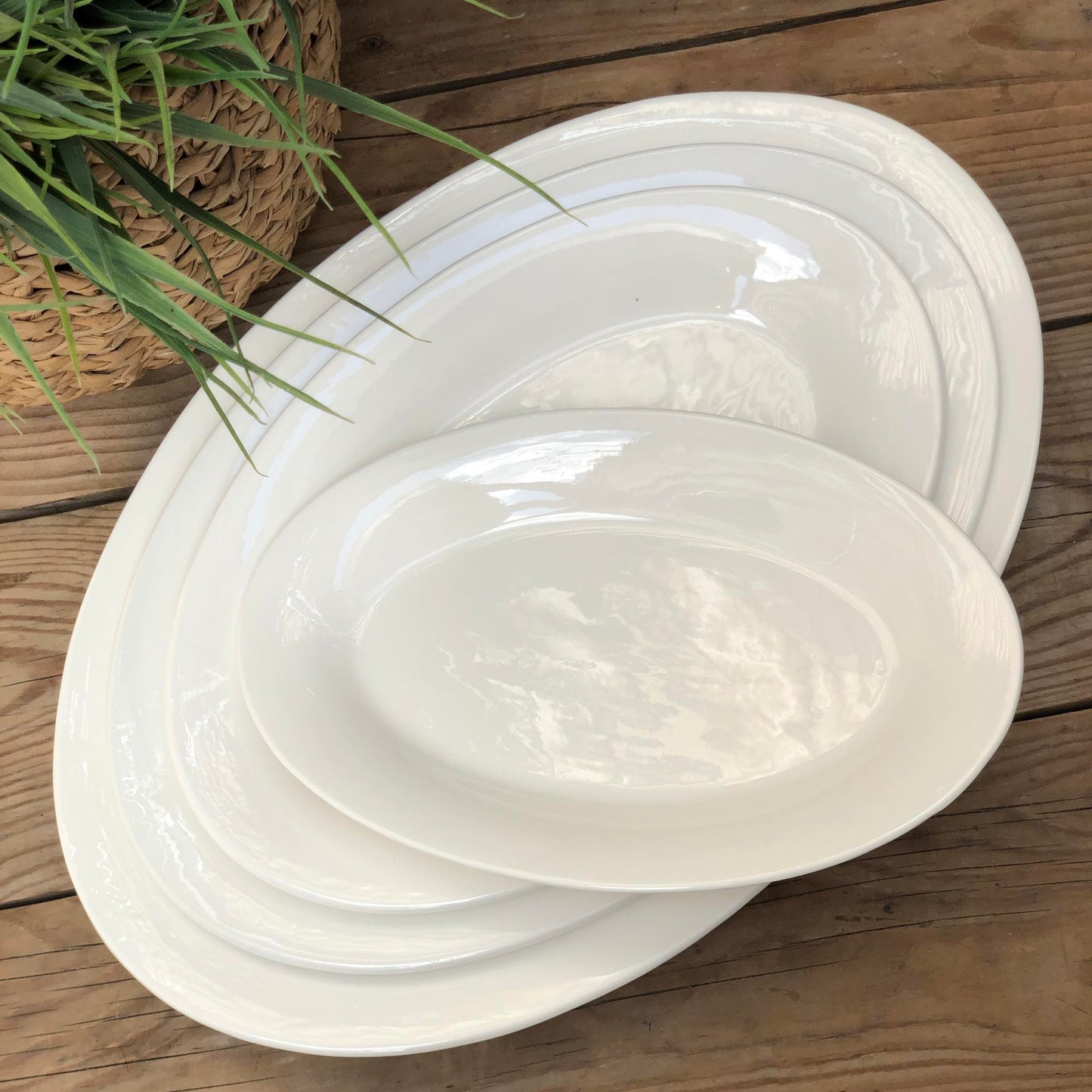 Oval Porcelain Serving Plate Collection