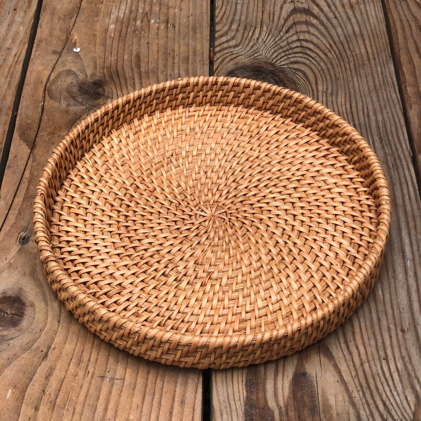 MURADITOHOME Rattan Tray ( set of 3)  11,9.25,8.5 inches