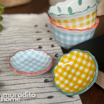 MURADITOHOME Mitch and Chona Ceramic Bowl and Dipping Sauce Collection