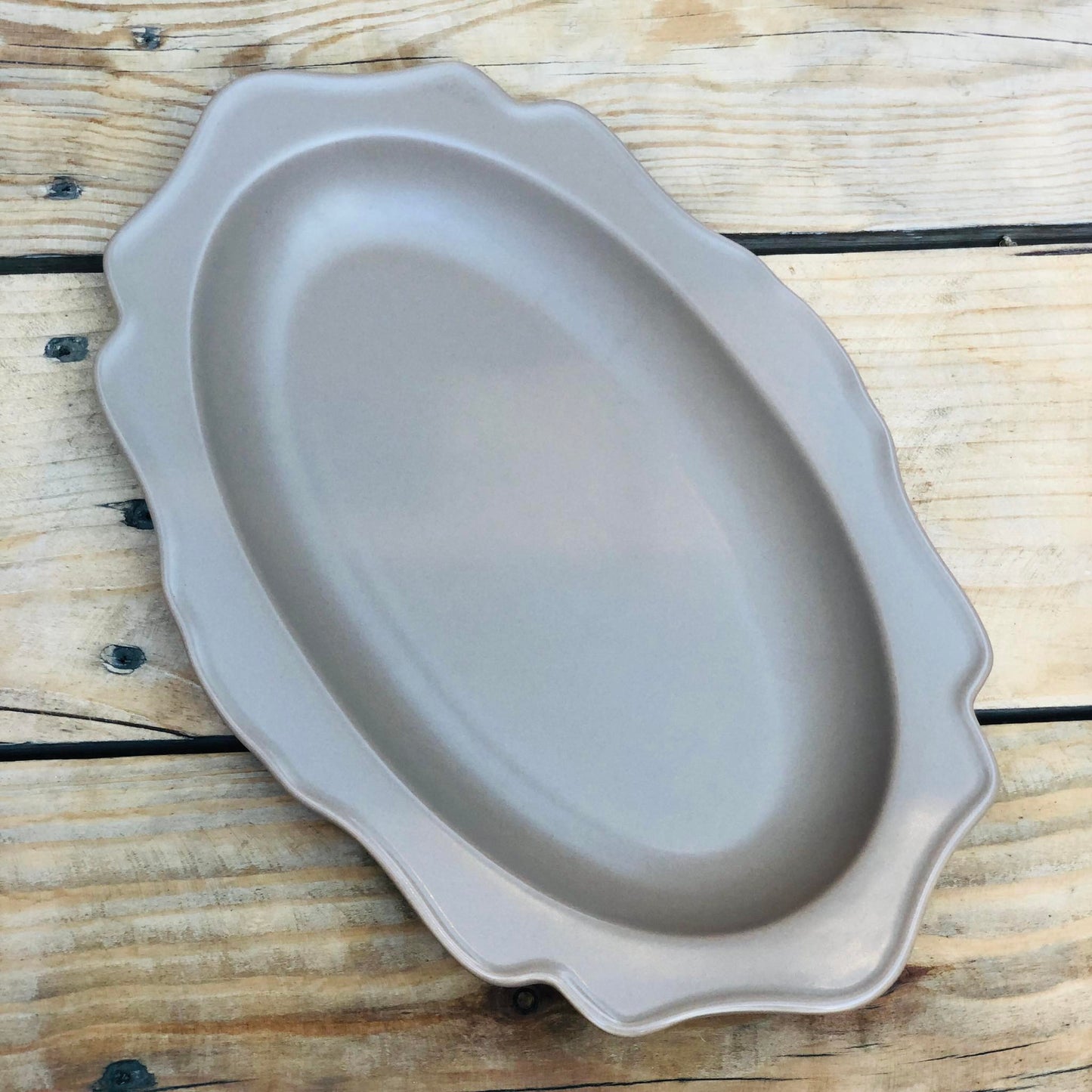 Veronica Brown Ceramic Dinnerware Plate