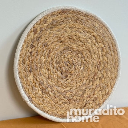 MURADITOHOME Crisanto & Luningning Water Hyacinth with Cotton Cloth 13 inches