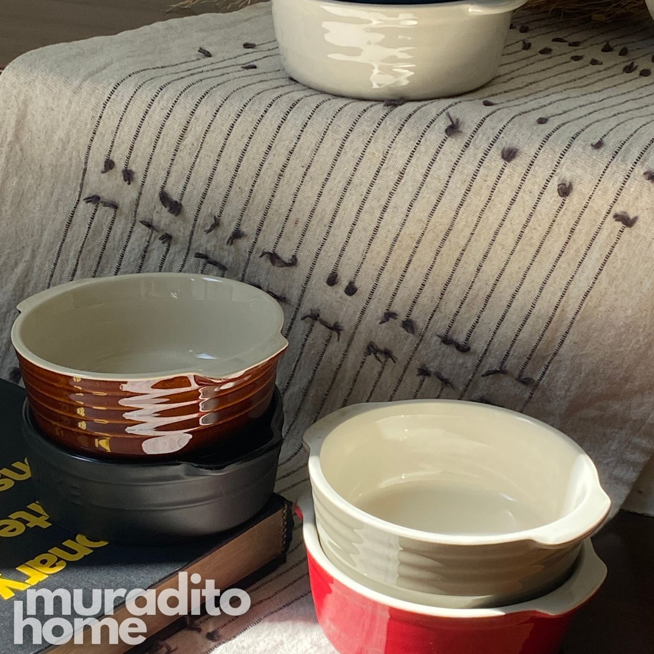 MURADITOHOME Midorizora Ceramic Round Baking Dish Collection
