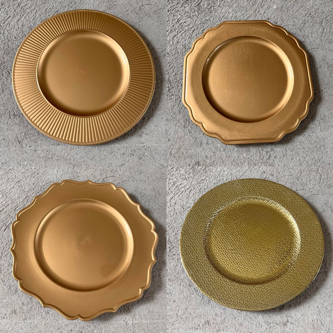 Charger Plate 13inch PVC Plastic Premium Quality Batch 1