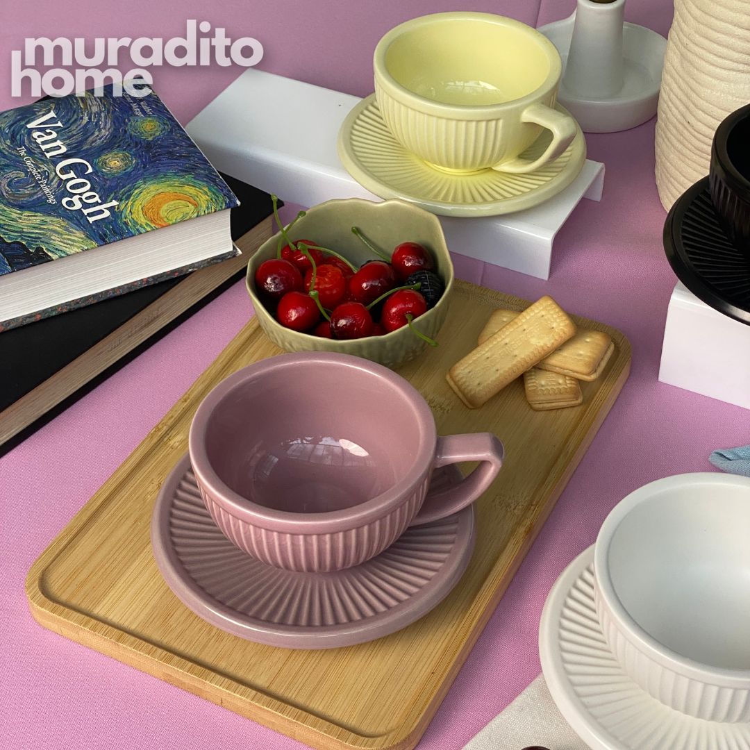 MURADITOHOME Firao and Velura Ceramic Cup and Saucer 290 ml