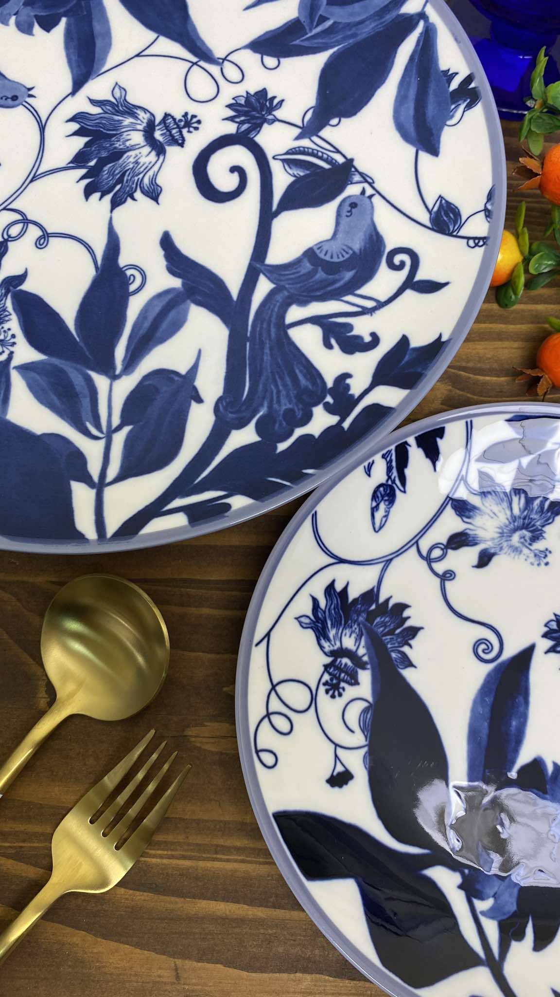 MURADITOHOME Manuela Dinner Plate 10.5 and Candela Salad Plate 8.5 inch