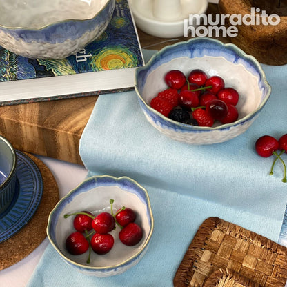 MURADITOHOME Facetra Porcelain Bowl Collection
