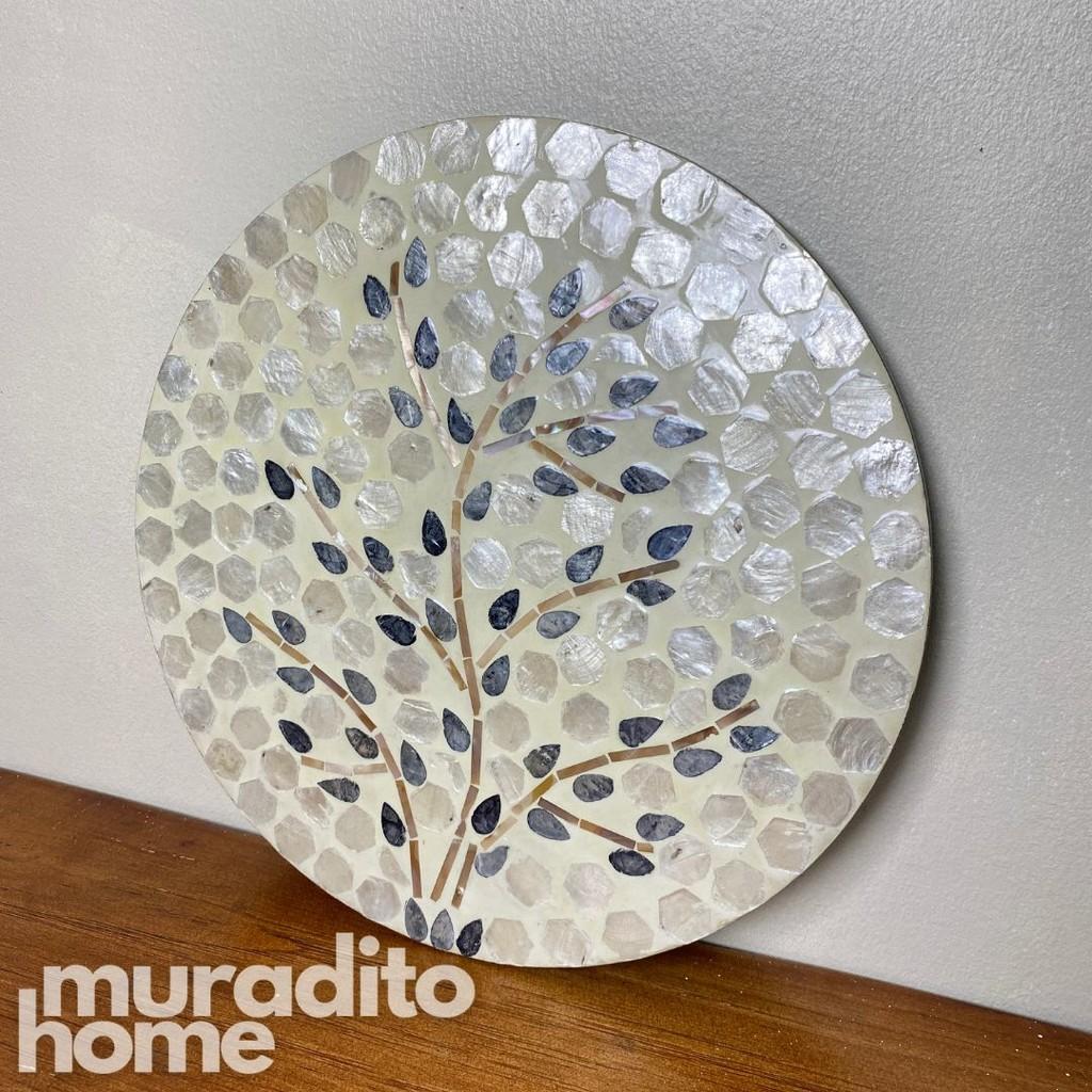 MURADITOHOME  Sampaguita Mother of Pearl  Placemat 13"