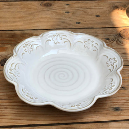 Batangas White Ceramic Dinneware Plate