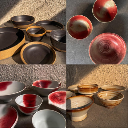 Handmade Clay Stoneware Plate Collection
