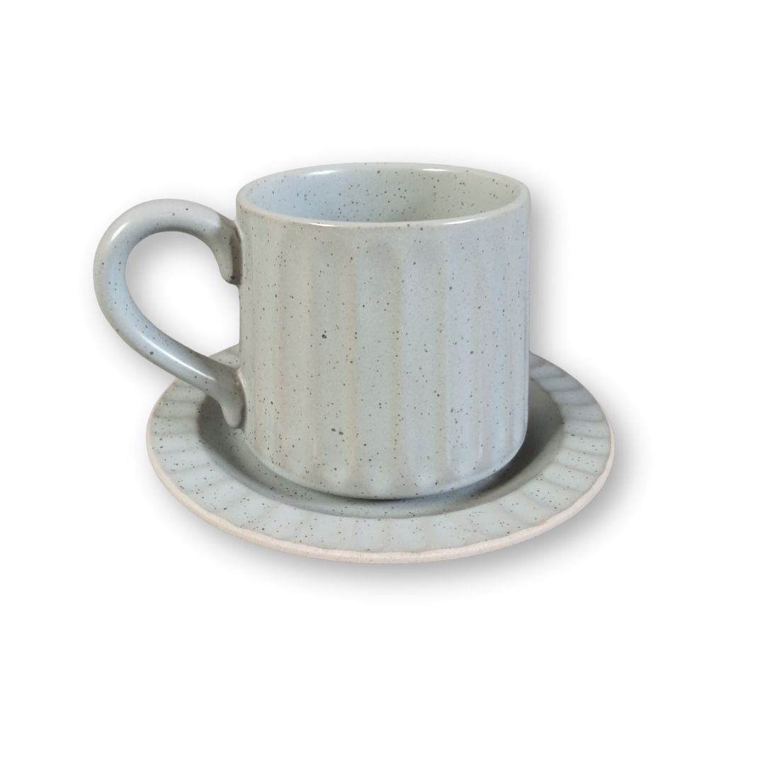 MURADITOHOME Kivra Stoneware Cup and Saucer Collection