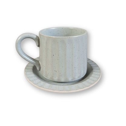 MURADITOHOME Kivra Stoneware Cup and Saucer Collection