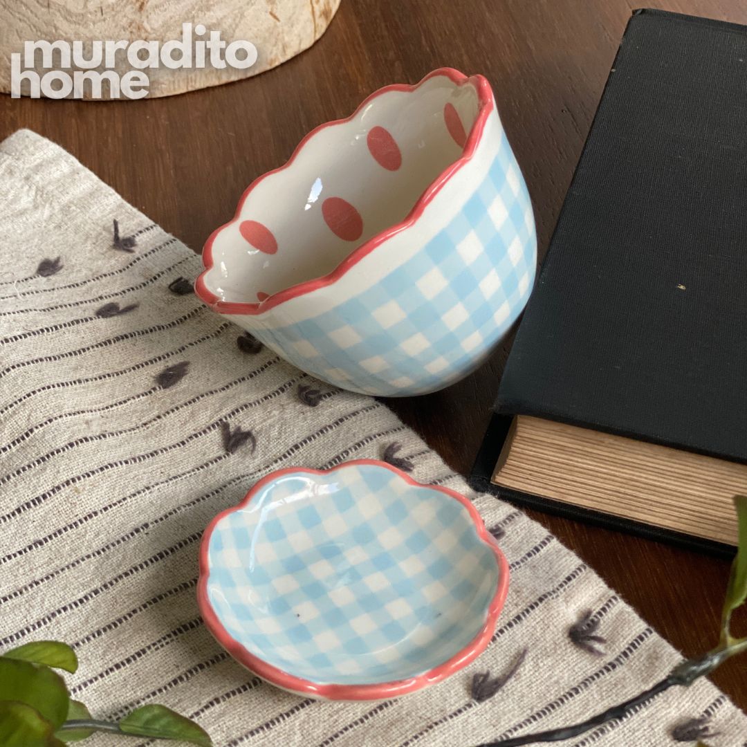 MURADITOHOME Mitch and Chona Ceramic Bowl and Dipping Sauce Collection