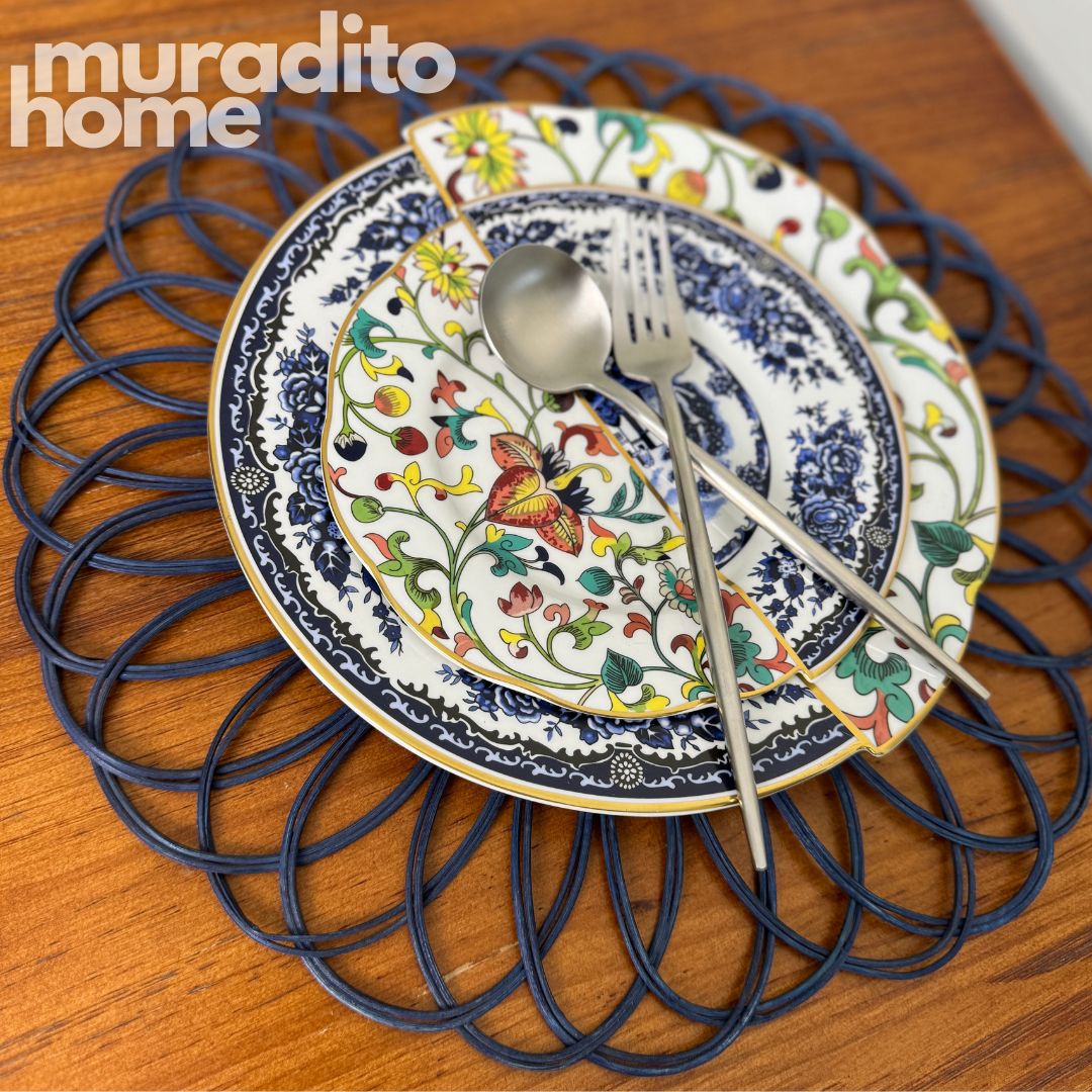 MURADITOHOME Madalena & Ethan Local Rattan Placemats 16 inches Native