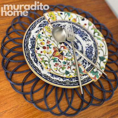 MURADITOHOME Madalena & Ethan Local Rattan Placemats 16 inches Native