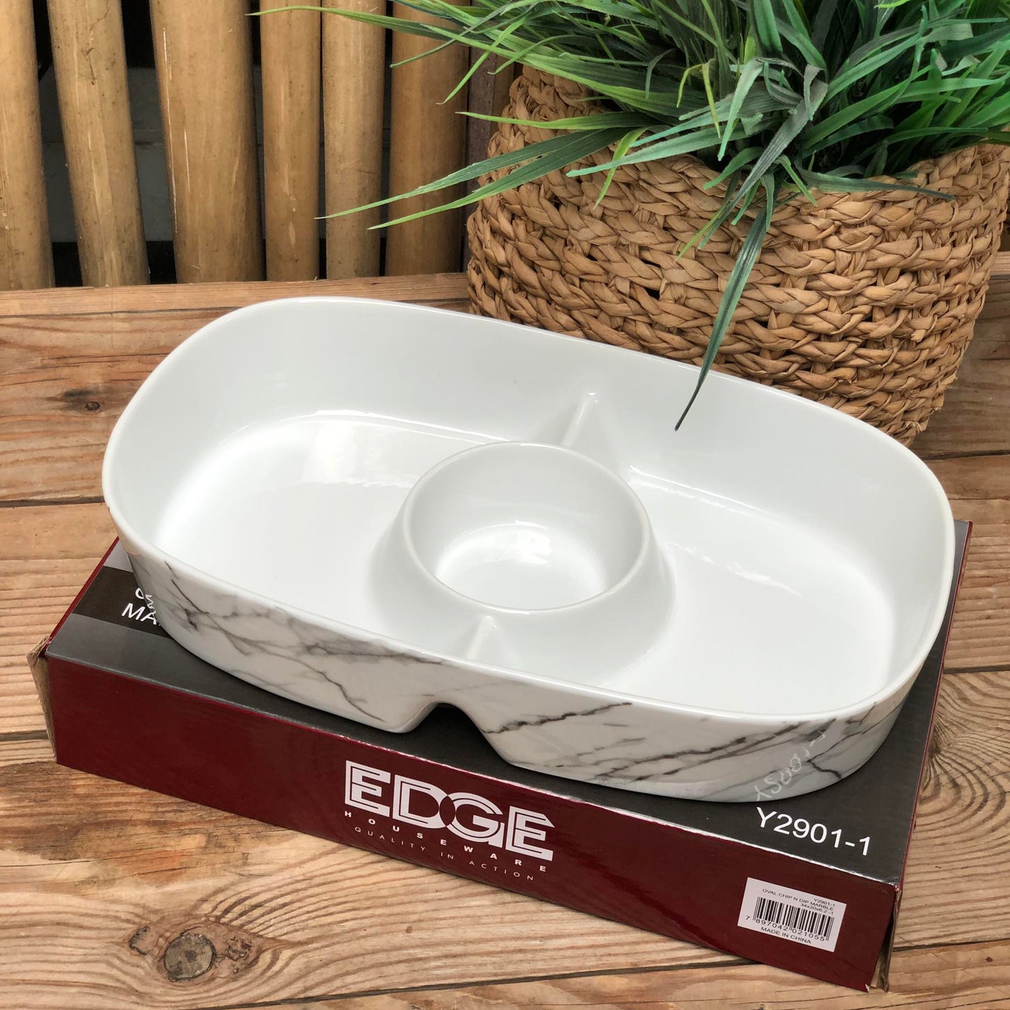 Oval Chip N Dip Marble 34x21x6.5 inch