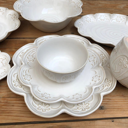 Batangas White Ceramic Dinneware Plate
