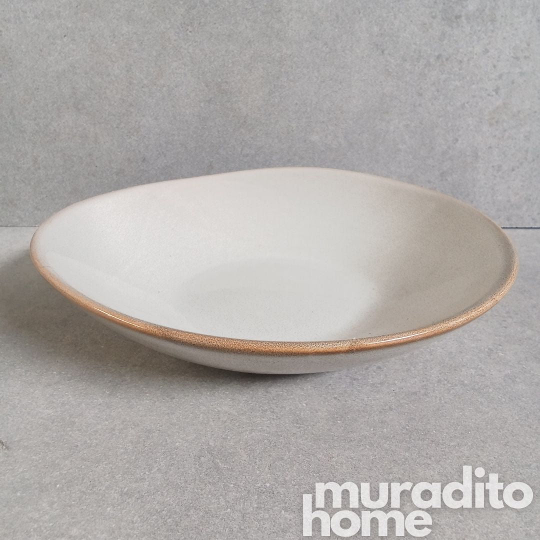 Stoneware Salad Bowl & Dinner Plate 8.7-11.5 inches